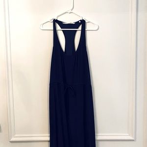 Blue silk blend long dress
